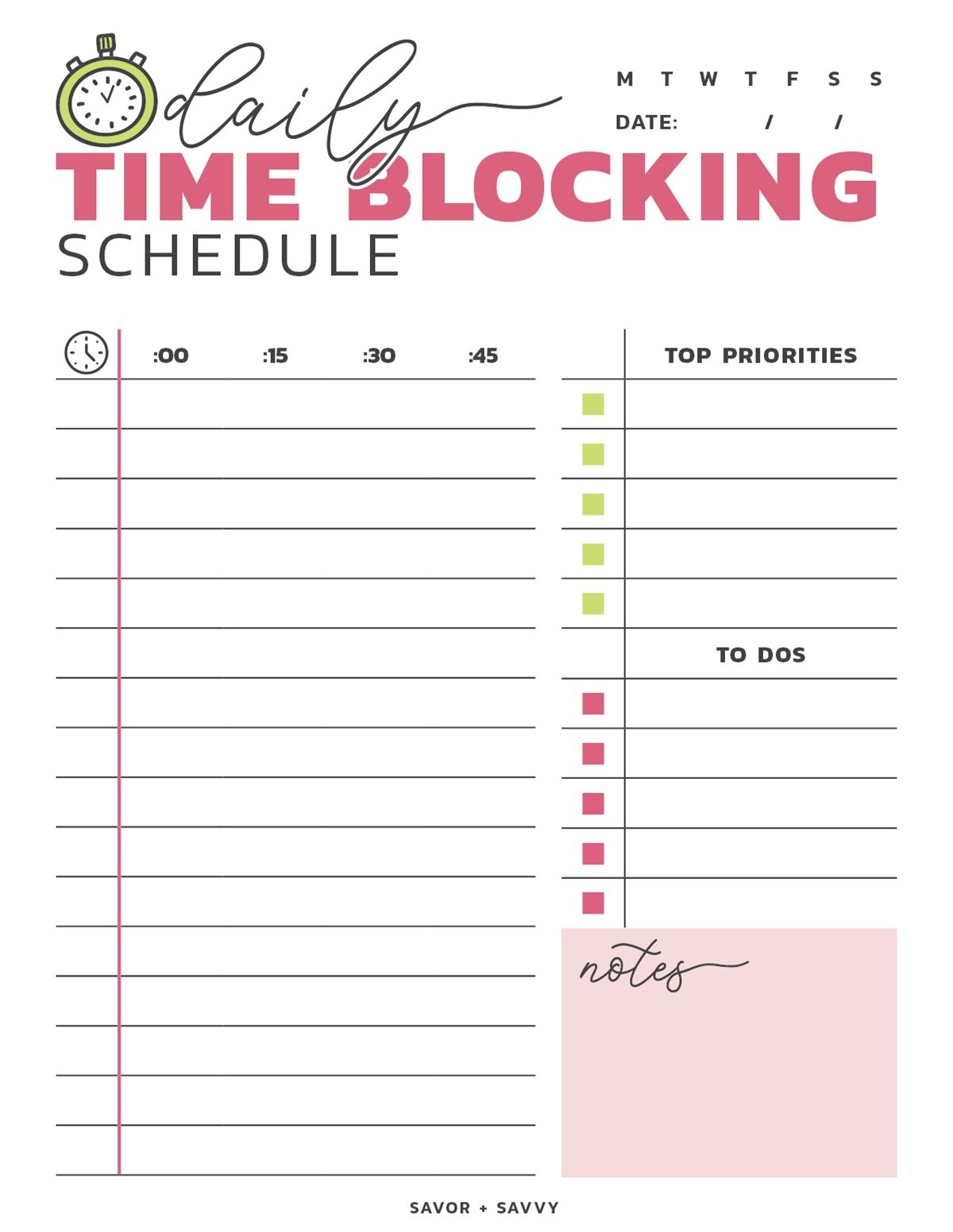 Free Printable Time Blocking Templates Your Ultimate Guide To Free Printable Time Blocking Templates Your Ultimate Guide To