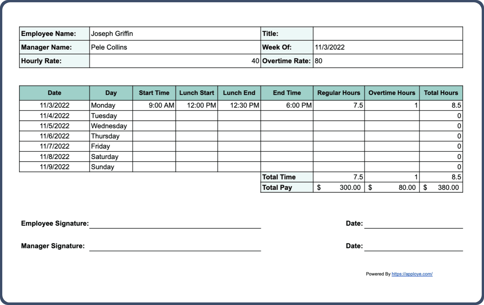 Free Printable Timesheet Templates Excel Word PDF  Free Printable Timesheet Templates Excel Word PDF