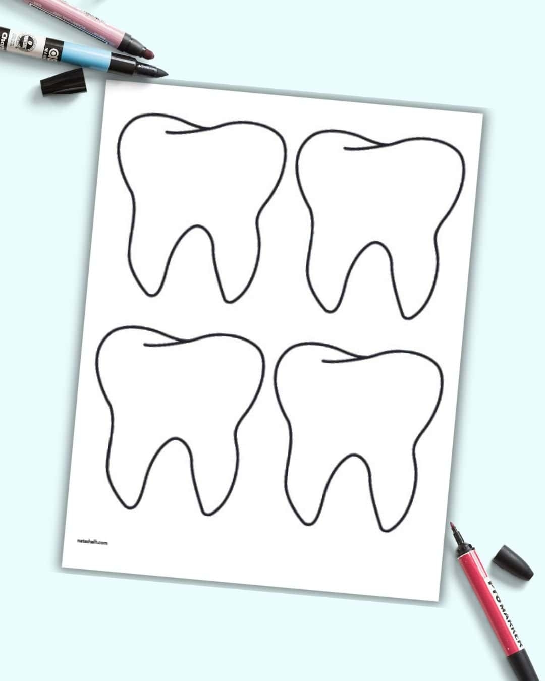 Free Printable Tooth Templates Writing Paper The Artisan Life