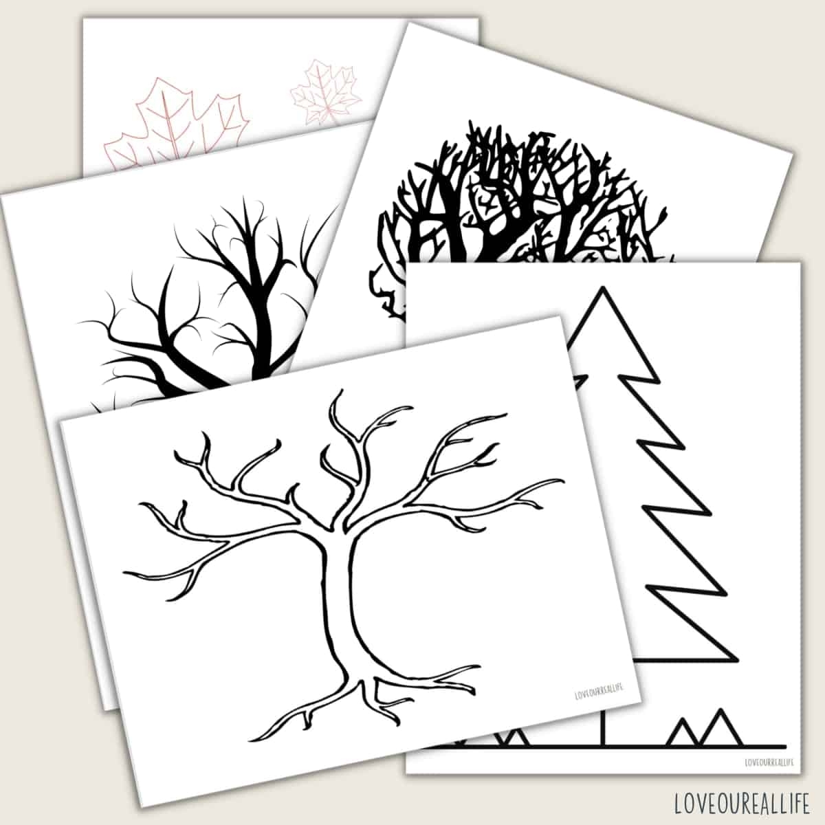 Free Printable Tree Without Leaves Template