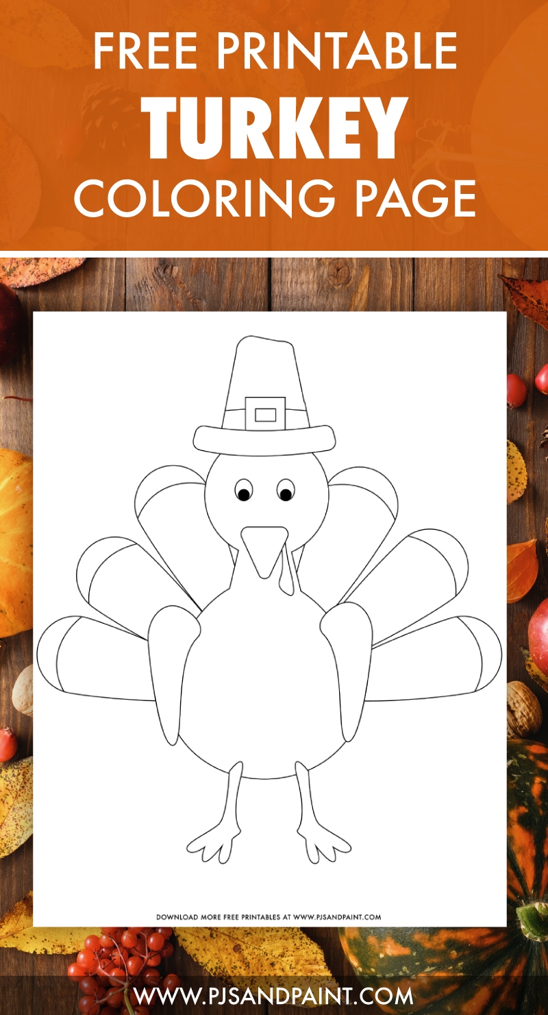 Free Printable Turkey Coloring Page Pjs And Paint