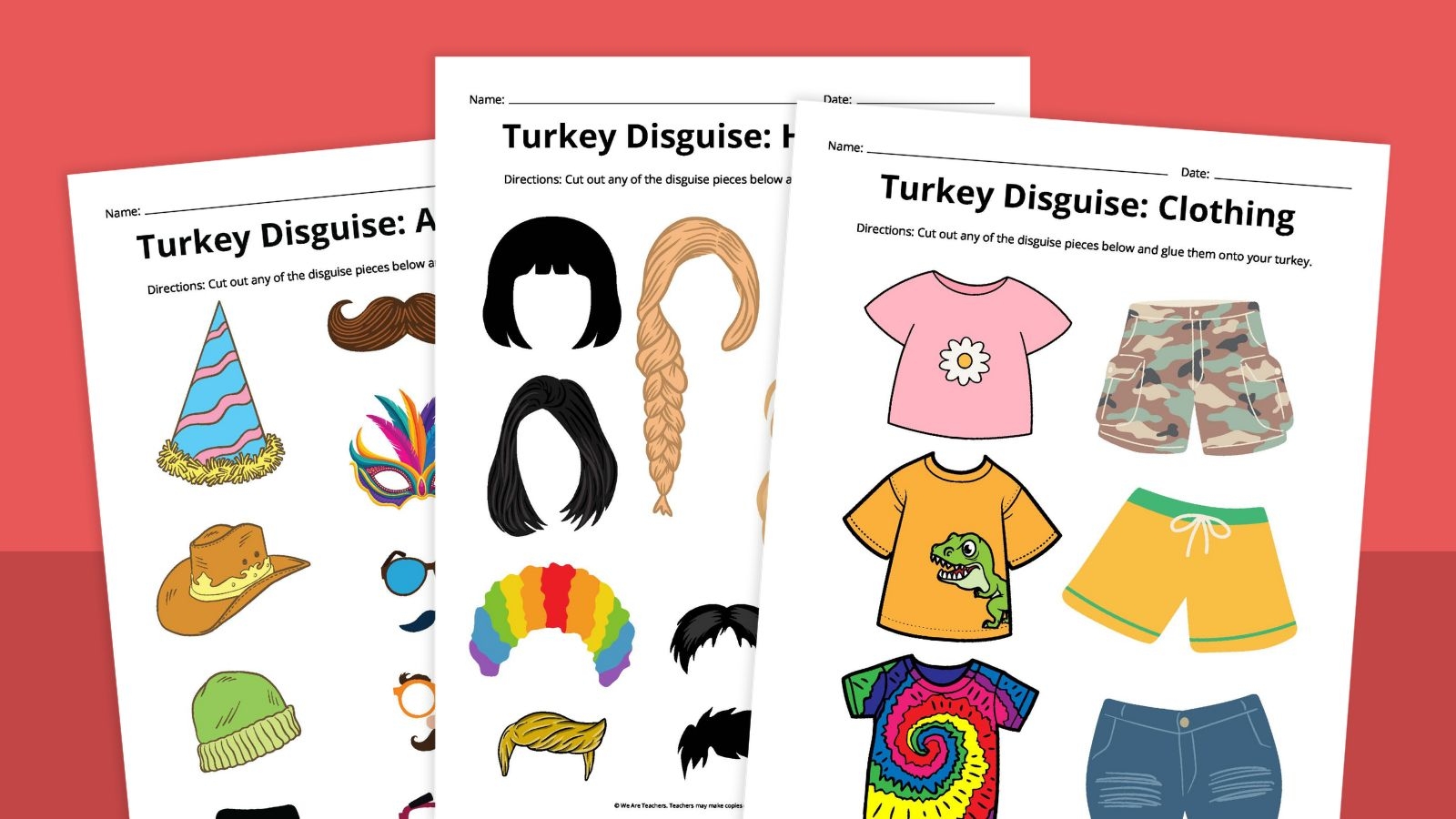 Printable Turkey Disguise Template Free