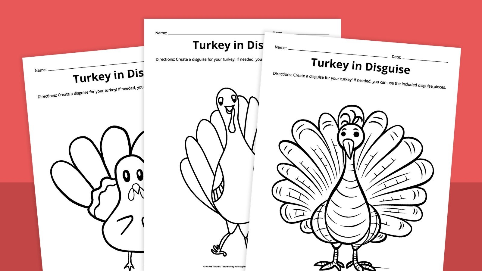 Free Printable Turkey Disguise Template Thanksgiving Activity Free Printable Turkey Disguise Template Thanksgiving Activity