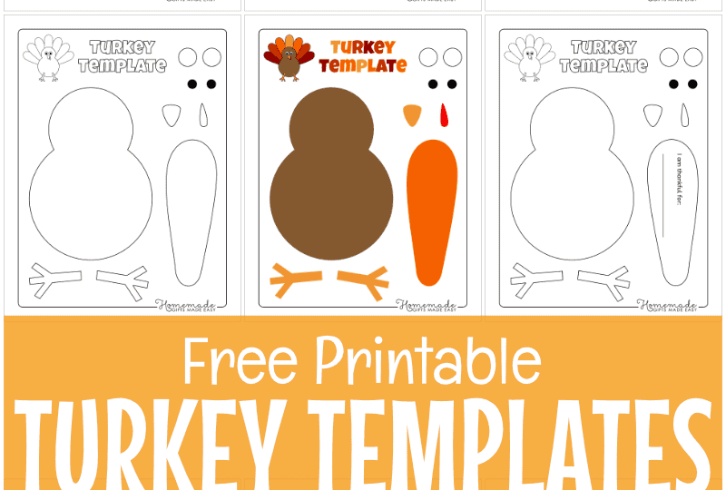 Free Printable Turkey Templates For Thanksgiving Crafts