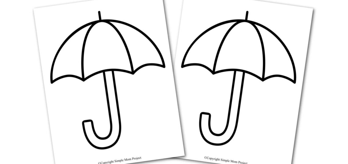 Free Printable Umbrella Template Simple Mom Project