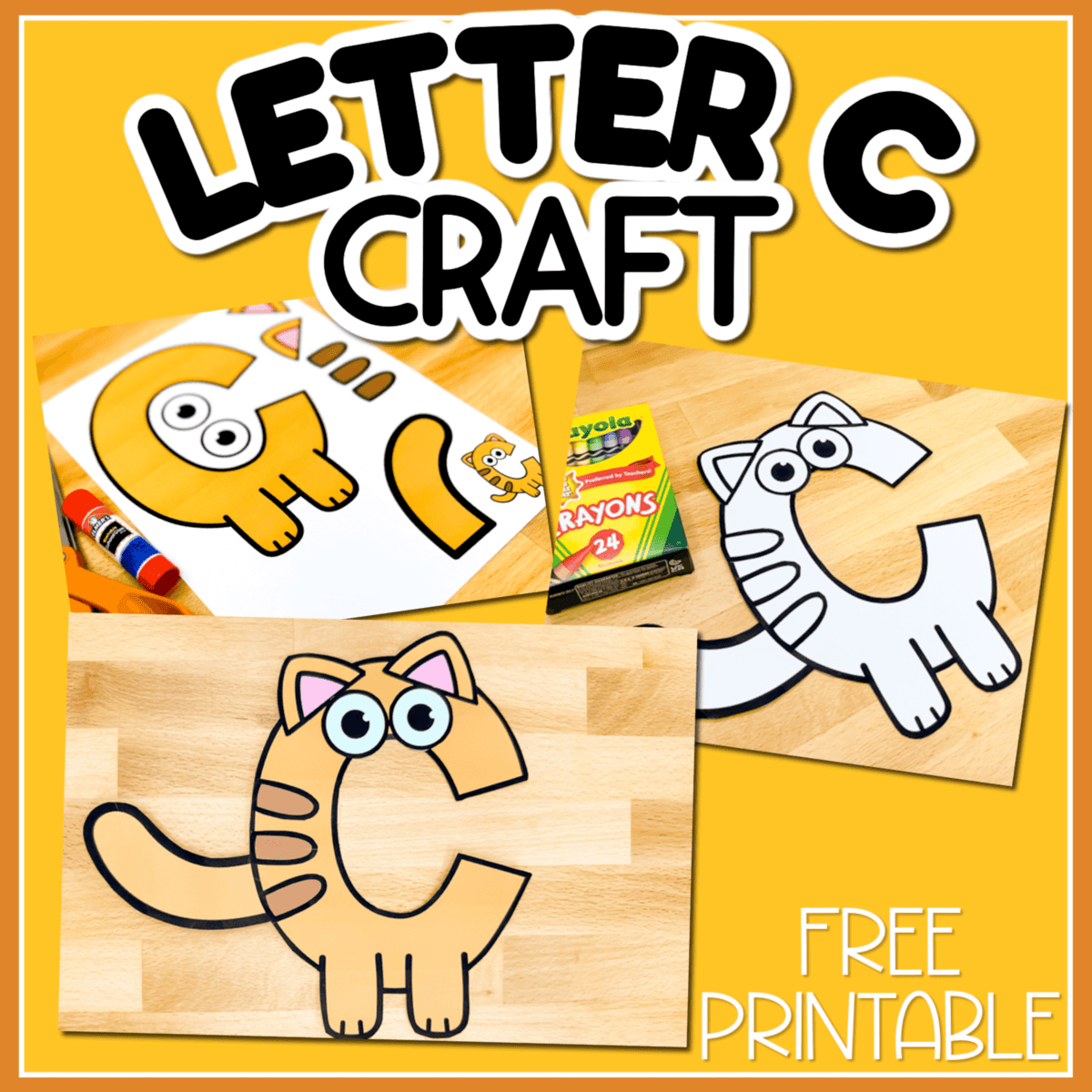 Free Printable Uppercase Letter C Craft C Is For Cat