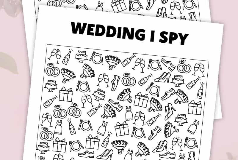 Free Printable Wedding I Spy Game For Kids Pjs And Paint