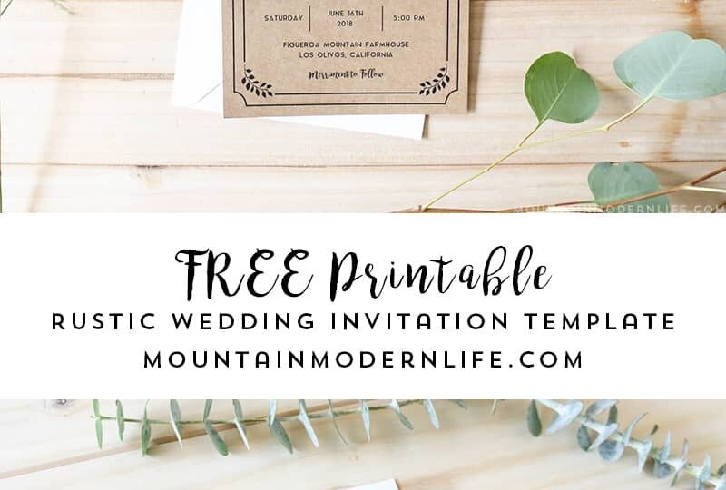 FREE Printable Wedding Invitation Template