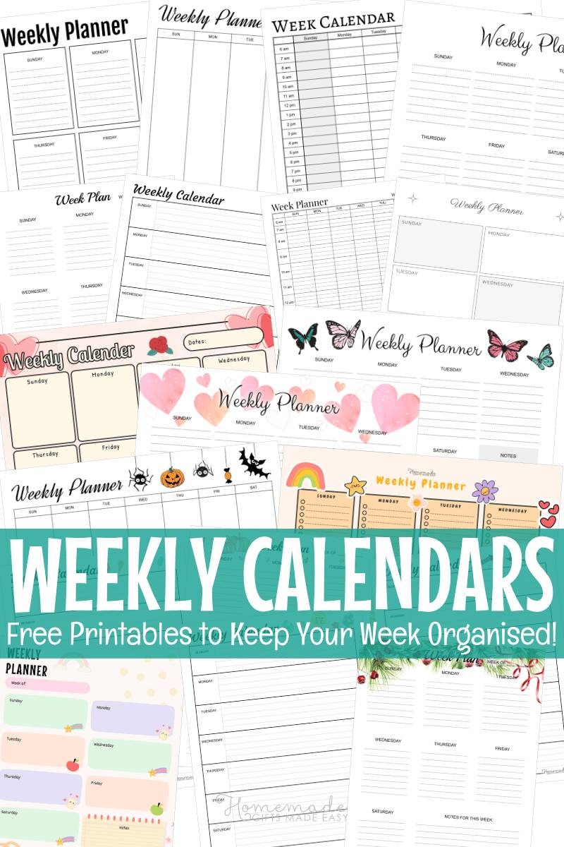 Printable Blank Weekly Calendar