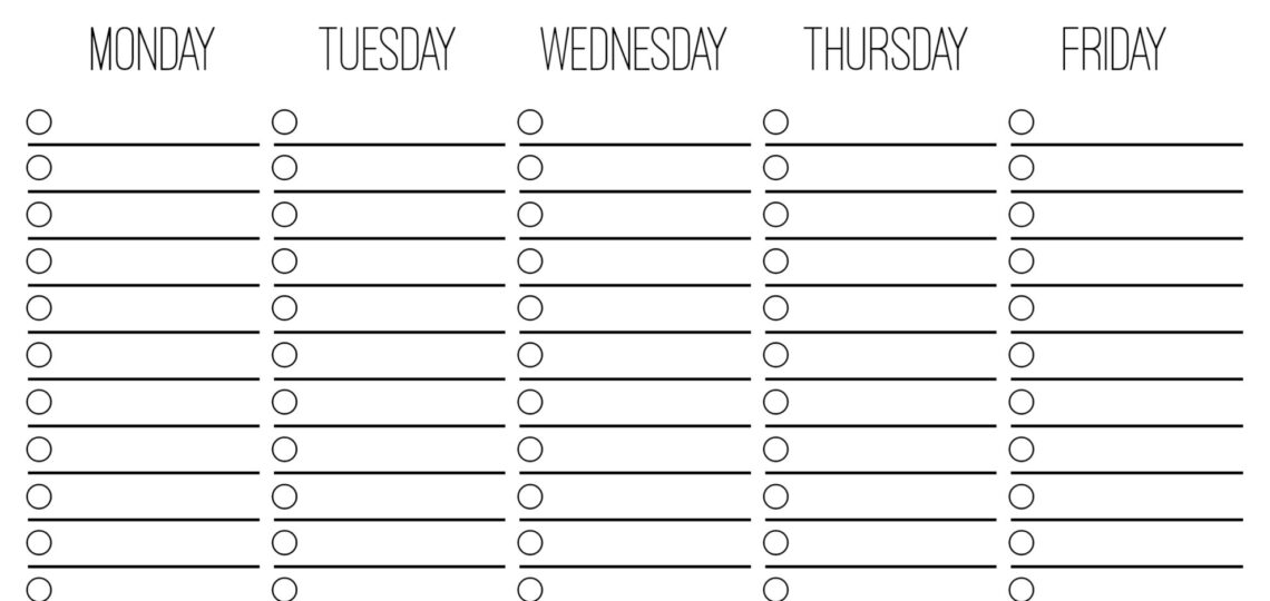 Free Printable Weekly Checklist Paper Trail Design