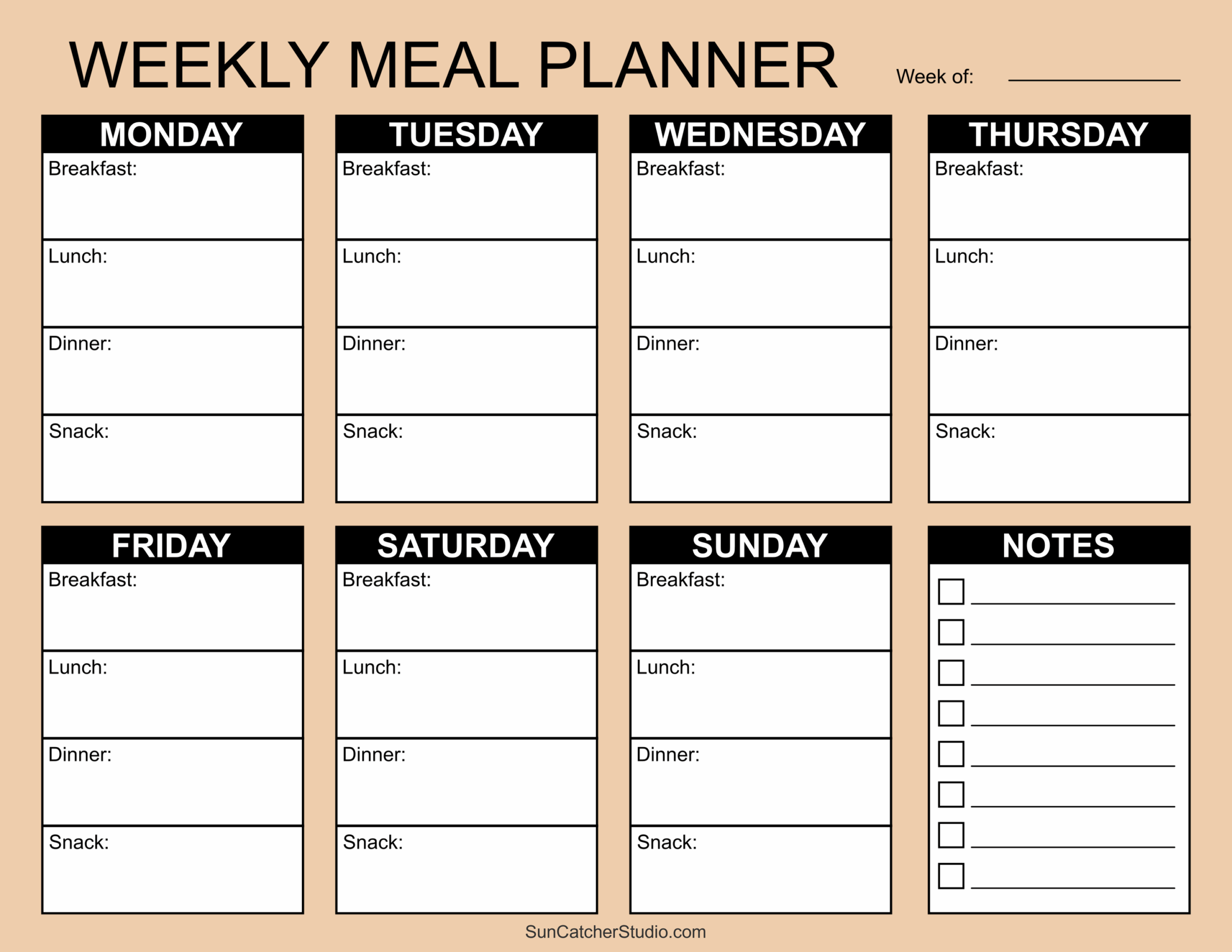 Free Printable Weekly Menu Planner Pdf Download Free Printable Weekly Menu Planner Pdf Png Images Free Worksheets On Clipart Library