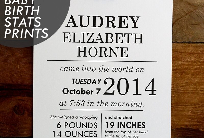 FREE Printables Baby Birth Stats Wall Art Lansdowne Life