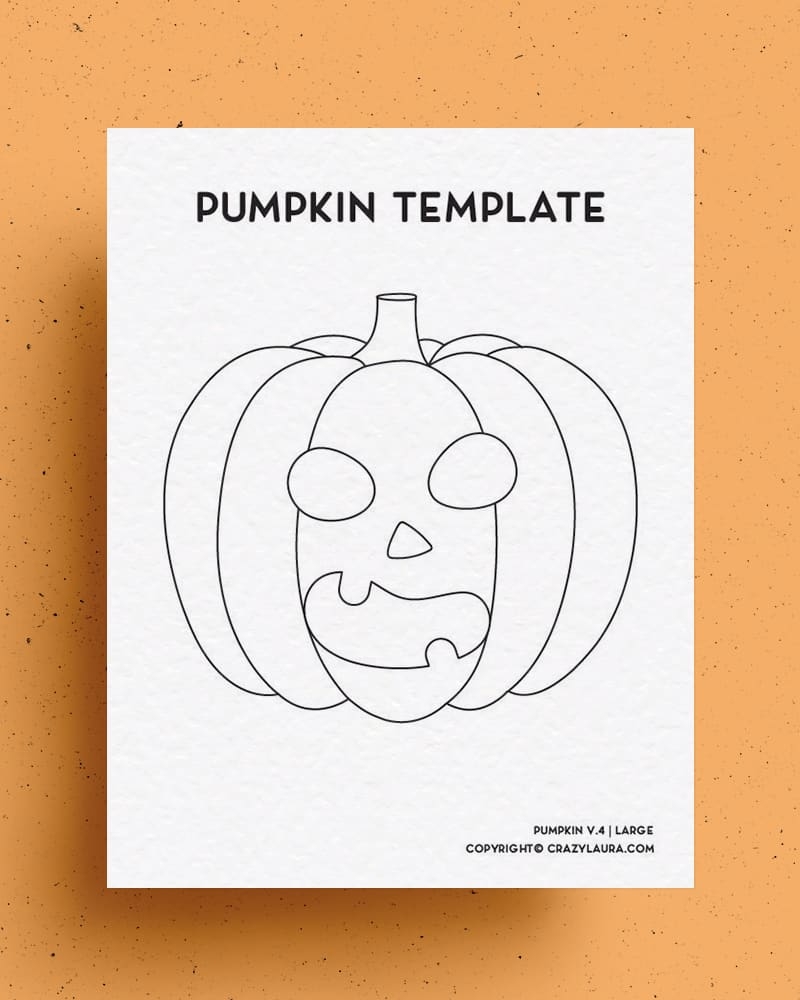 Free Pumpkin Template U0026 Stencil Printable Sheets Crazy Laura