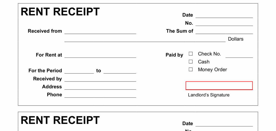 Free Rent Receipt PDF Word EForms