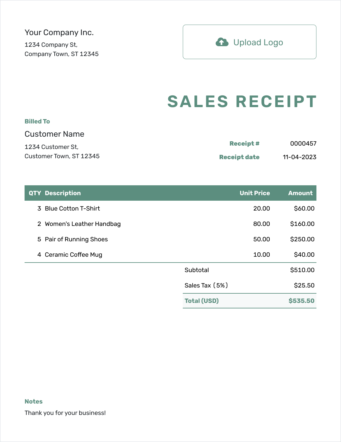 Free Sales Receipt Template Docelf Free Sales Receipt Template Docelf
