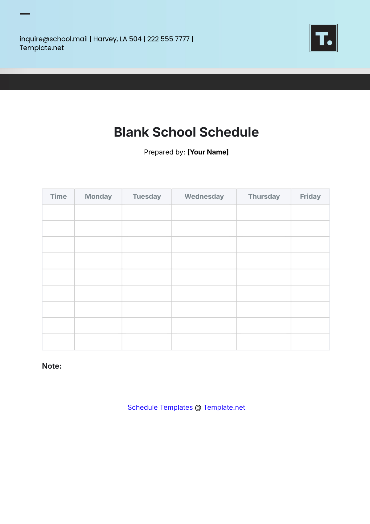 Free School Schedule Templates Editable And Printable Free School Schedule Templates Editable And Printable