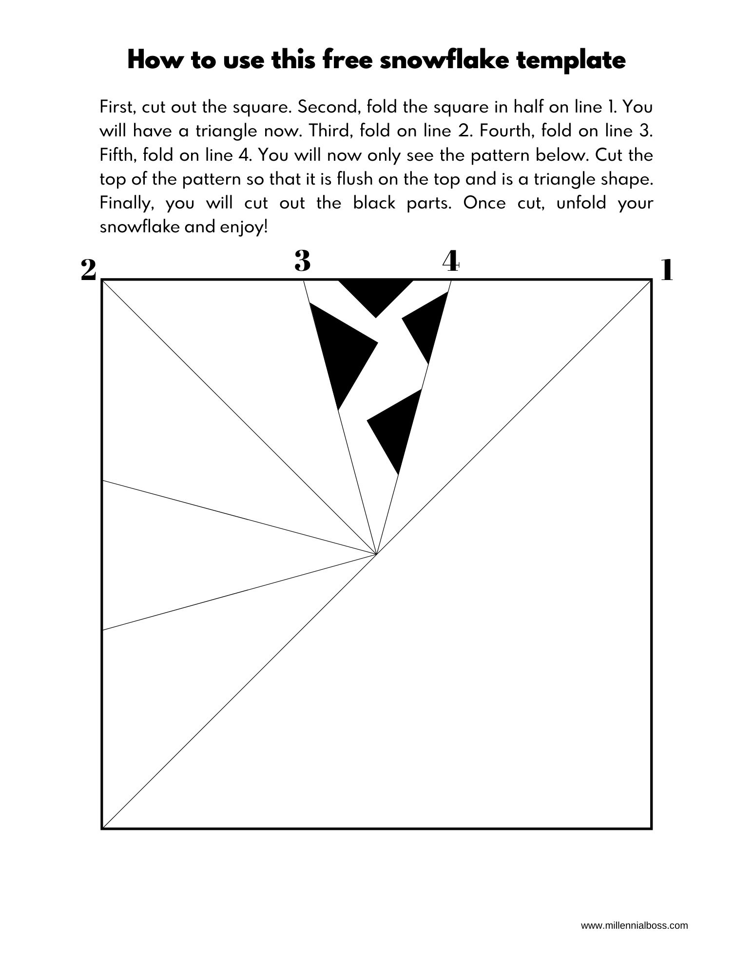 Free Snowflake Templates Easy Quick And Cute FREE PDF Free Snowflake Templates Easy Quick And Cute FREE PDF