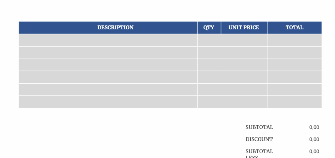 Free South Africa Invoice Template Sample 3 Download InvoiceBerry