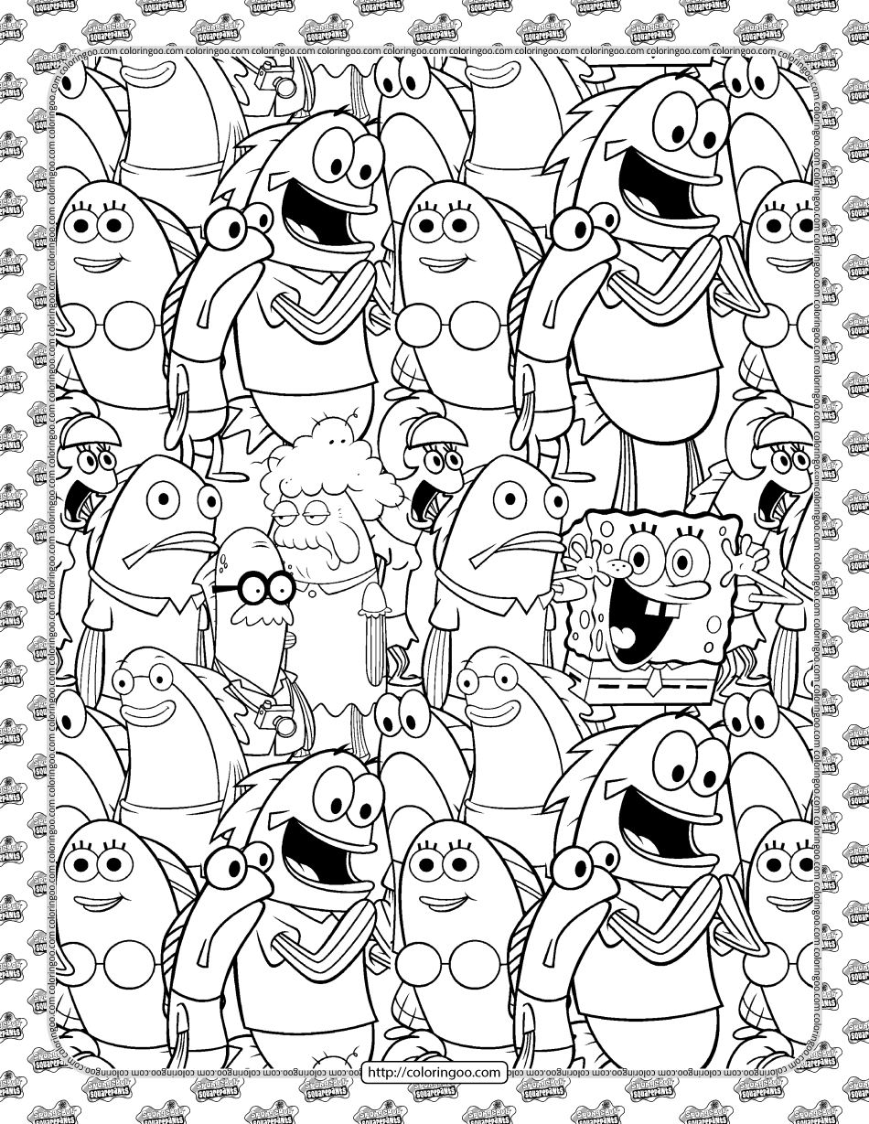 Free SpongeBob Coloring Pages Free SpongeBob Coloring Pages