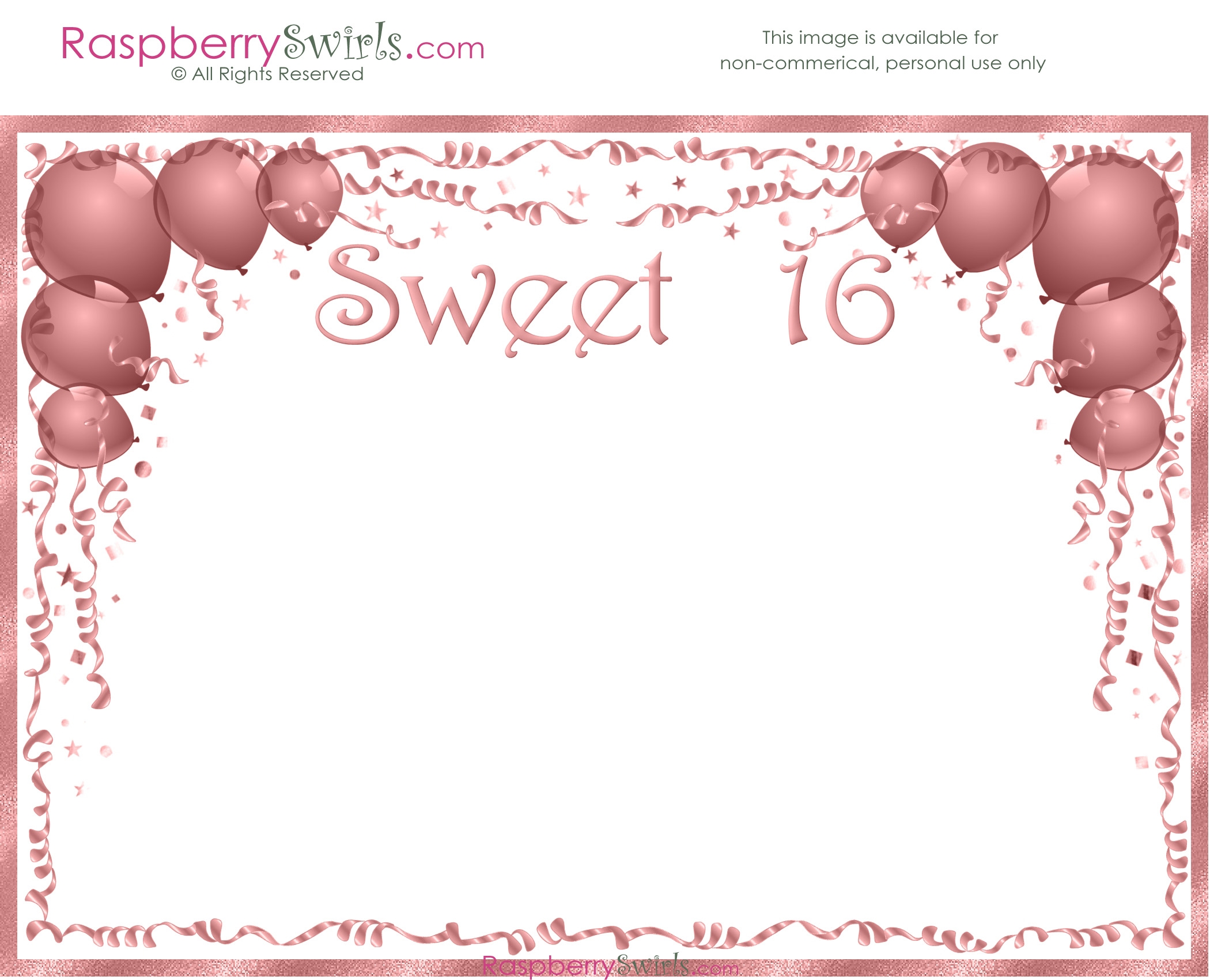 Free Printable Sweet 16 Birthday Cards