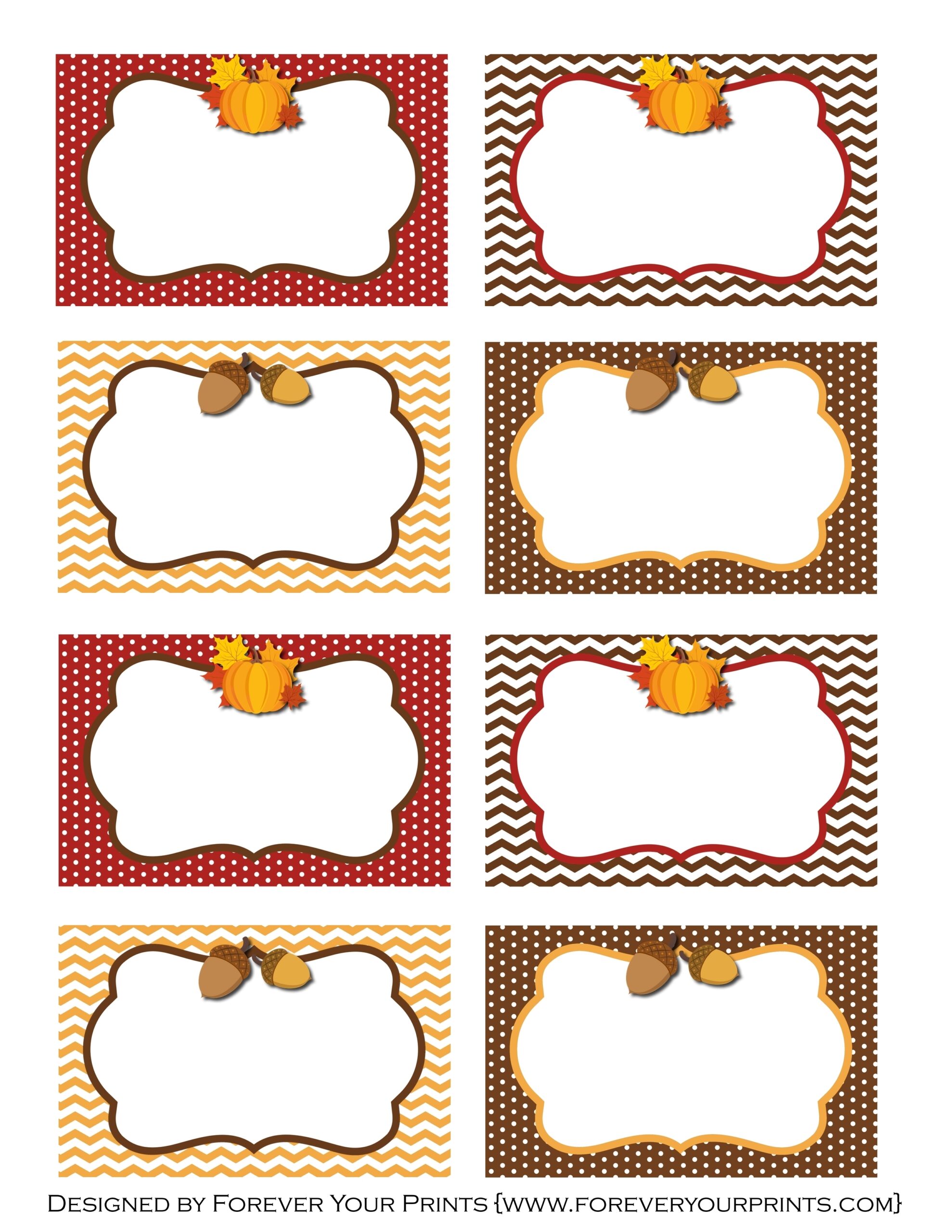 Free Printable Template Thanksgiving Tags