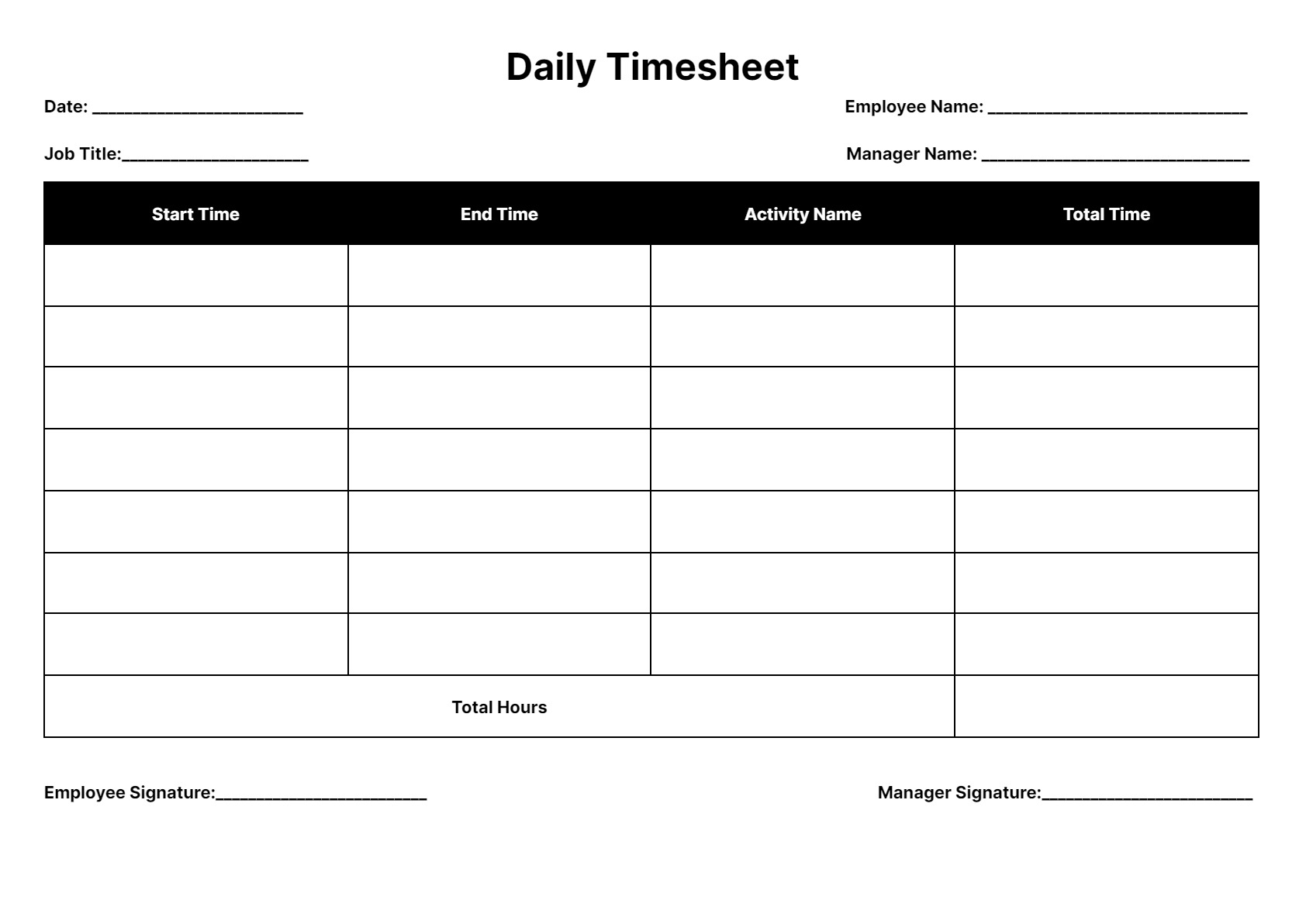 Free Timesheet Templates Download Daily Weekly And Monthly Time Sheets Free Timesheet Templates Download Daily Weekly And Monthly Time Sheets