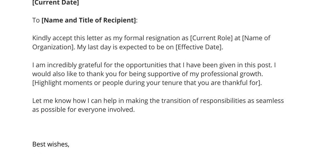 Free To Edit And Print Resignation Letter Templates Canva