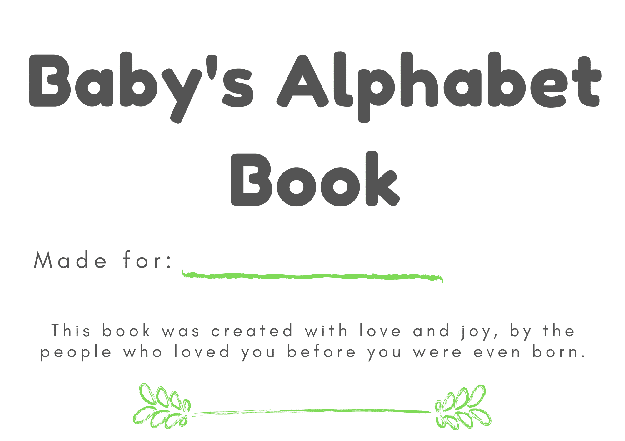Free Printable Abc Book