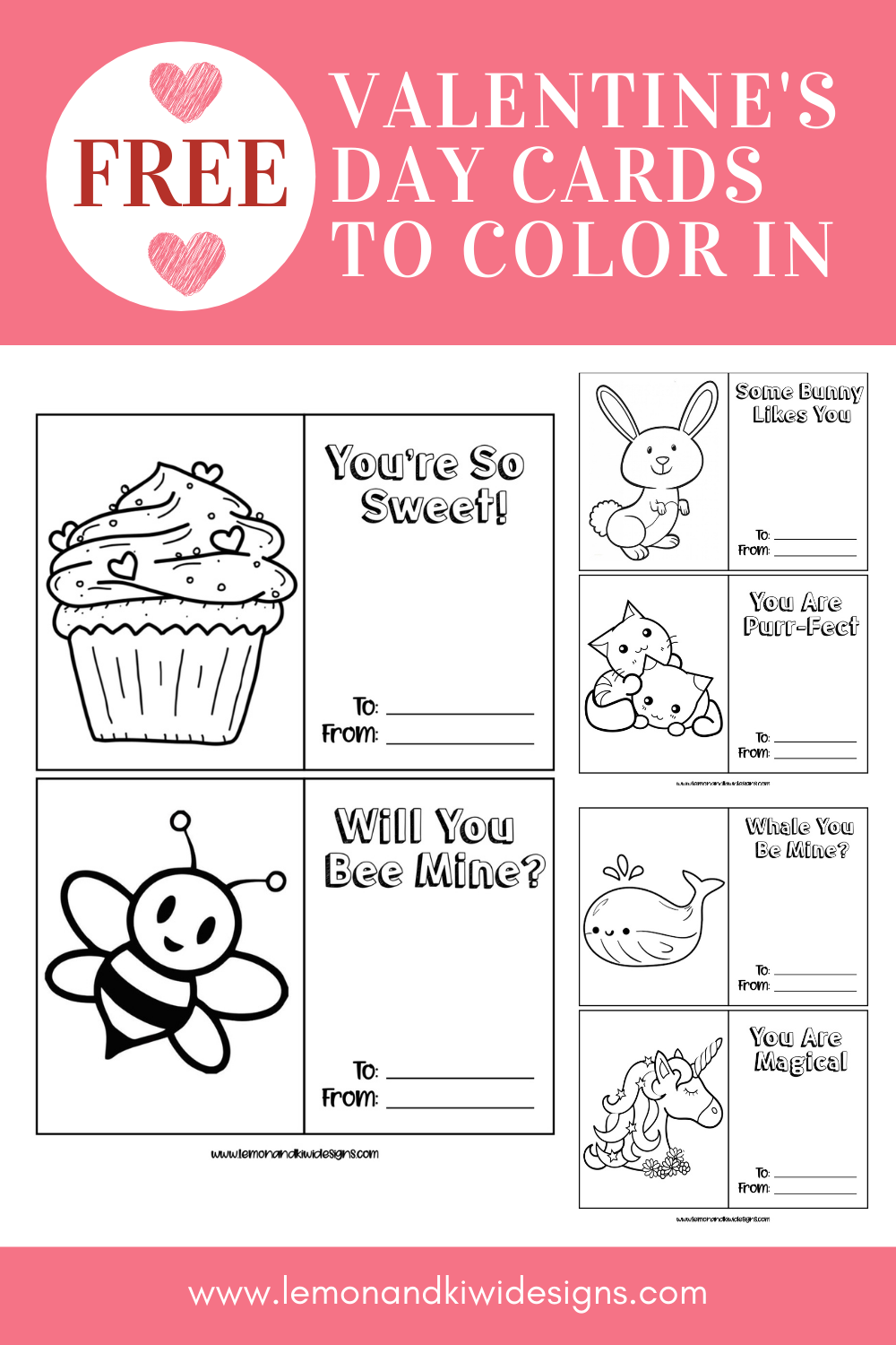 Free Valentine s Day Cards To Color In Printable Valentine s 