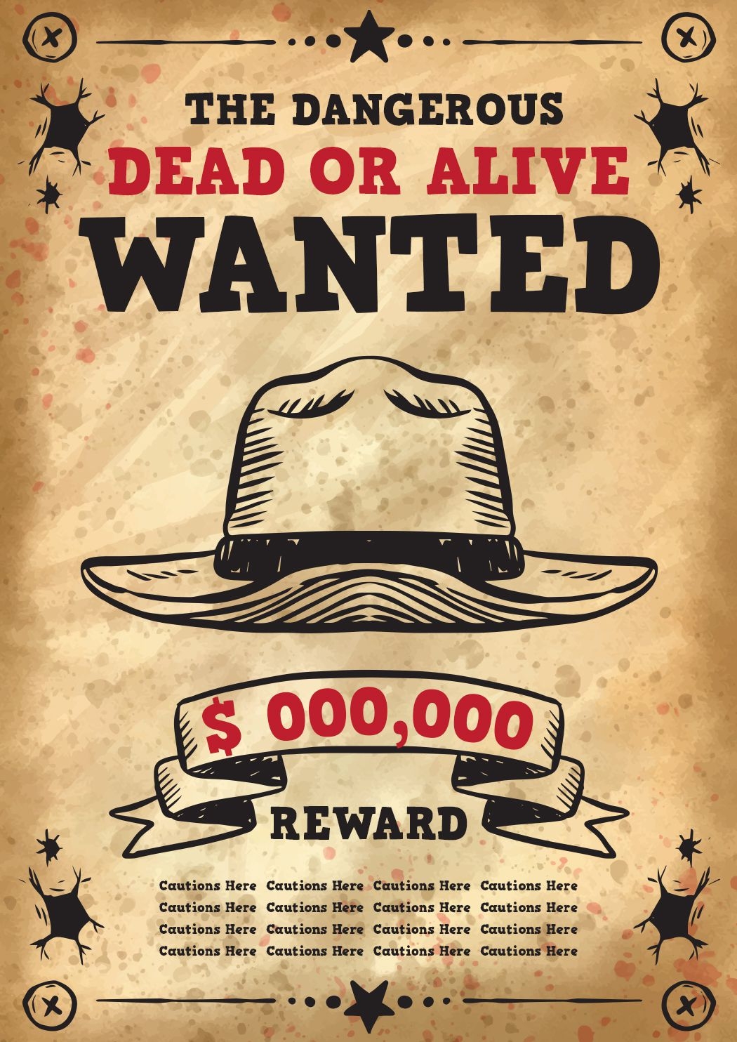 Printable Blank Wanted Poster Template