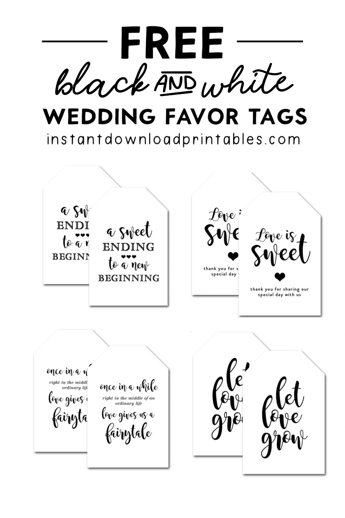Free Wedding Favor Tags Instant Download Printables Instant Download Printables Free Wedding Favor Tags Instant Download Printables Instant Download Printables