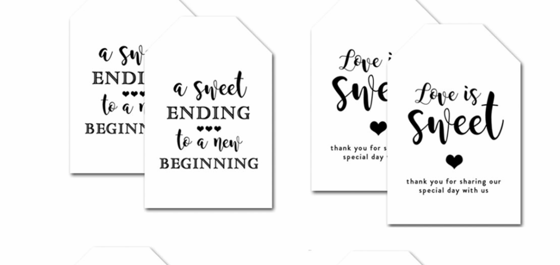 Free Wedding Favor Tags Instant Download Printables Instant Download Printables