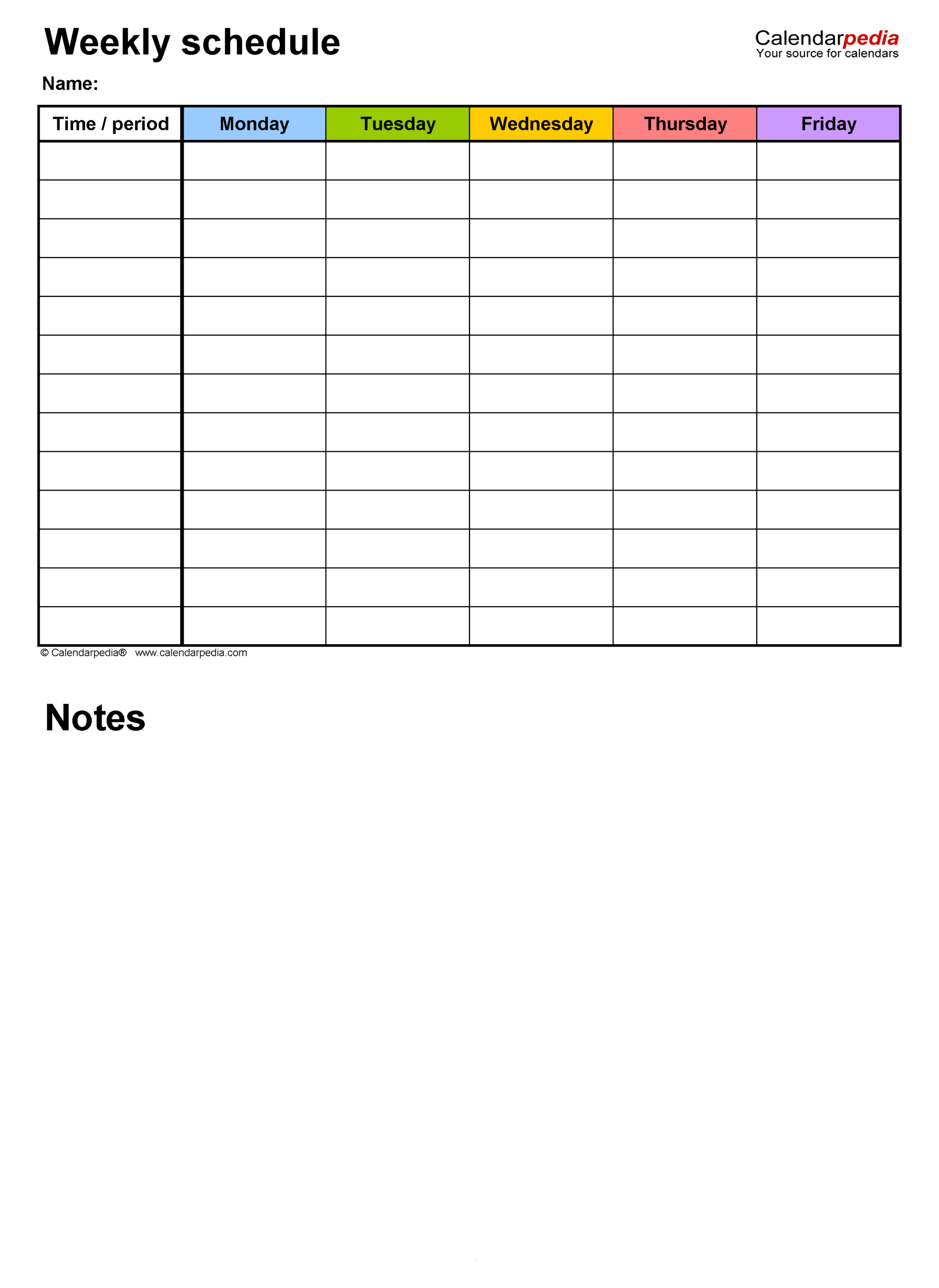 Free Printable Weekly Work Schedule Template Free Printable Weekly Work Schedule Template