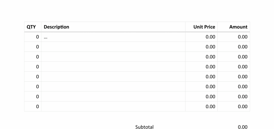 Free Word Estimate Template Docelf