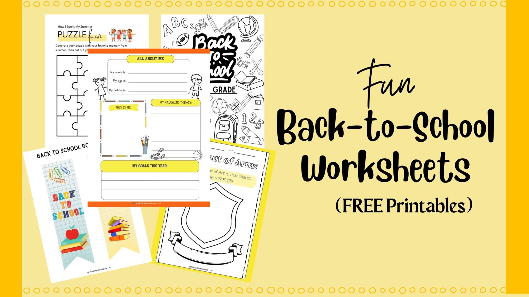 Fun Back to School Worksheets For Kids FREE Printables The 