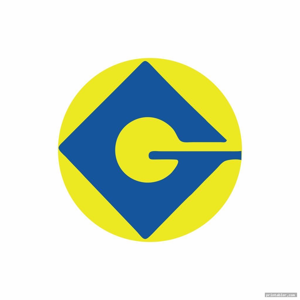 G Minion Logo Printable Gridgit