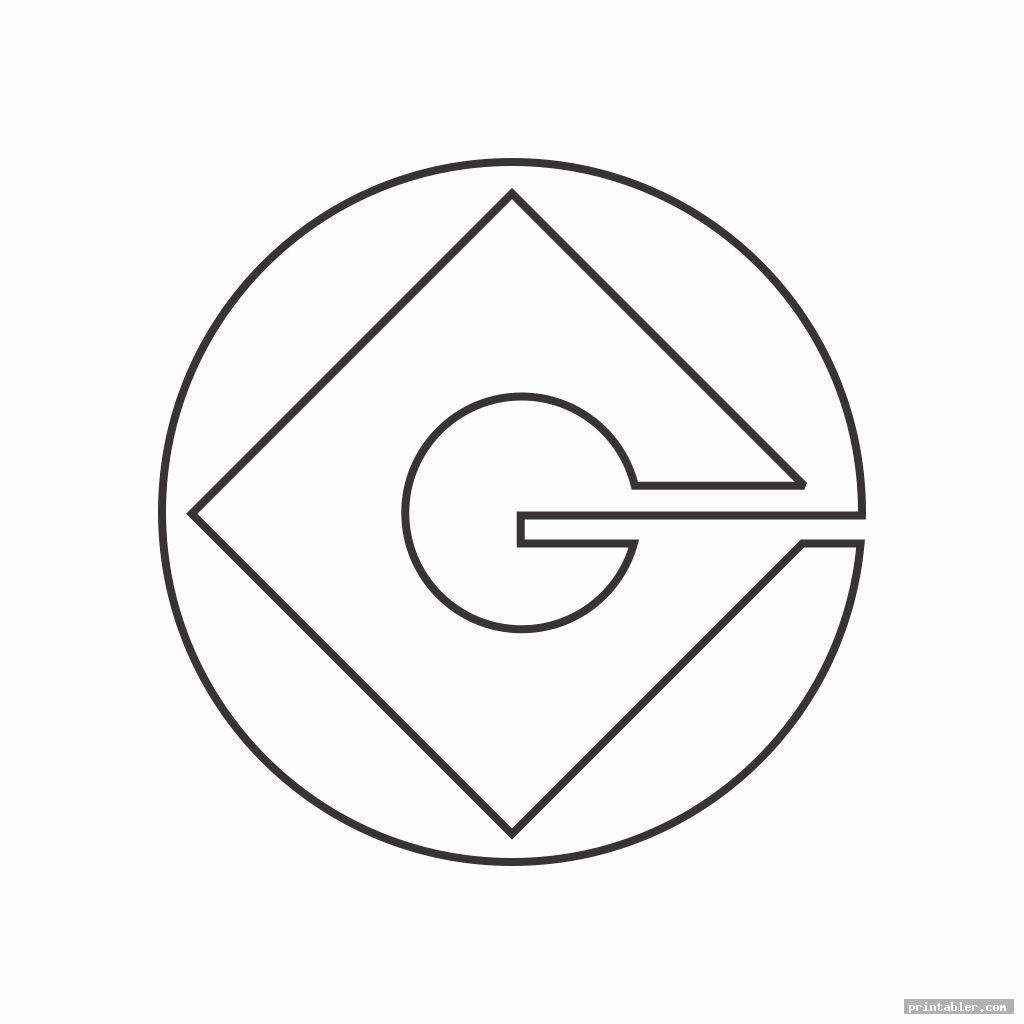 G Minion Logo Printable Gridgit