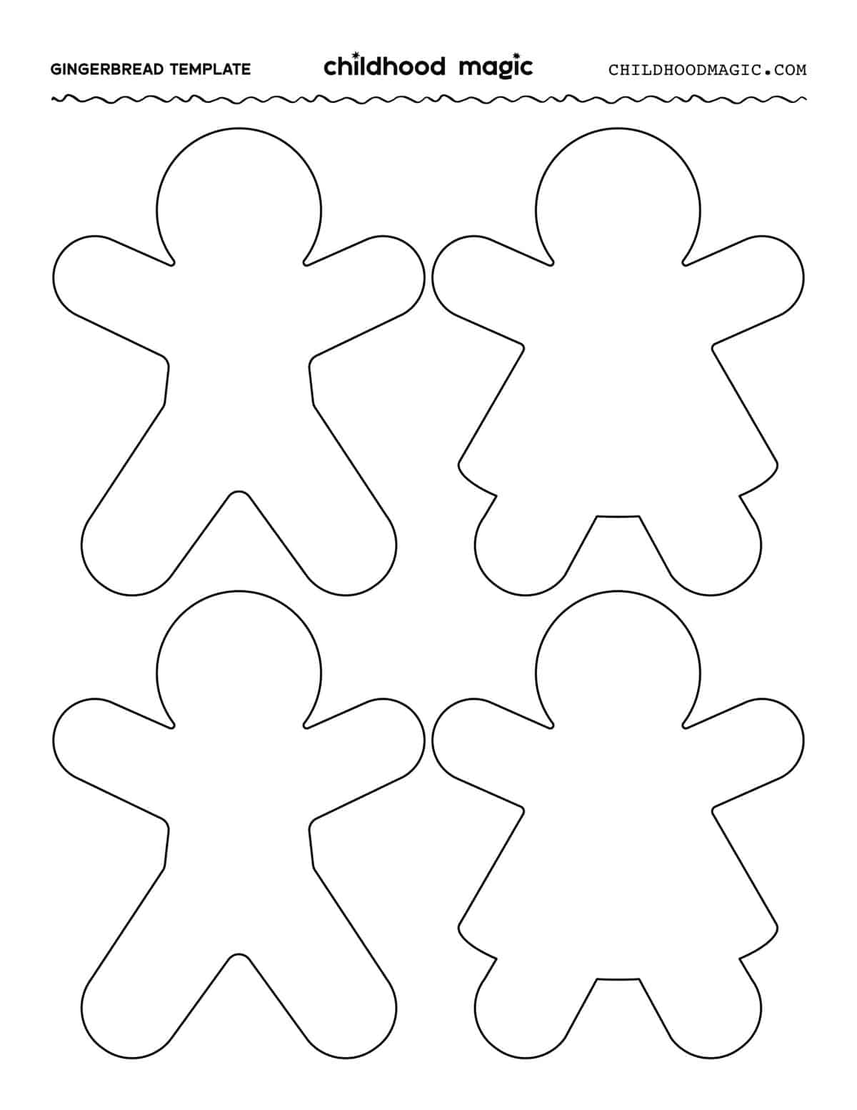 Gingerbread Man Template Free Printable Childhood Magic Gingerbread Man Template Free Printable Childhood Magic