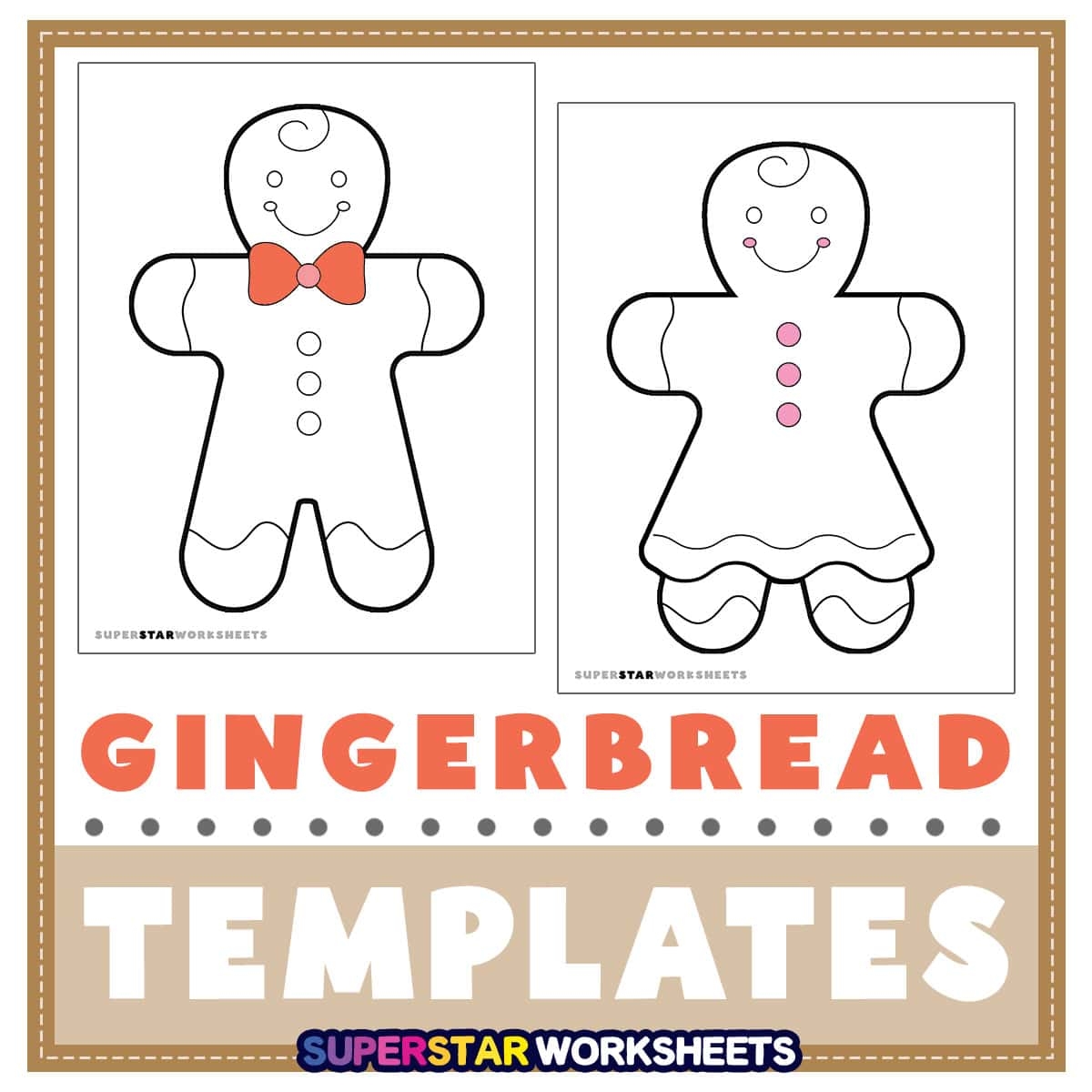 Gingerbread Man Template Superstar Worksheets Gingerbread Man Template Superstar Worksheets