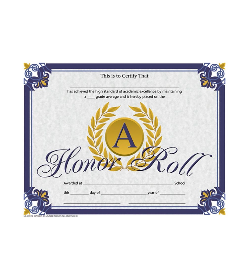 Free Printable Honor Roll Certificate Template