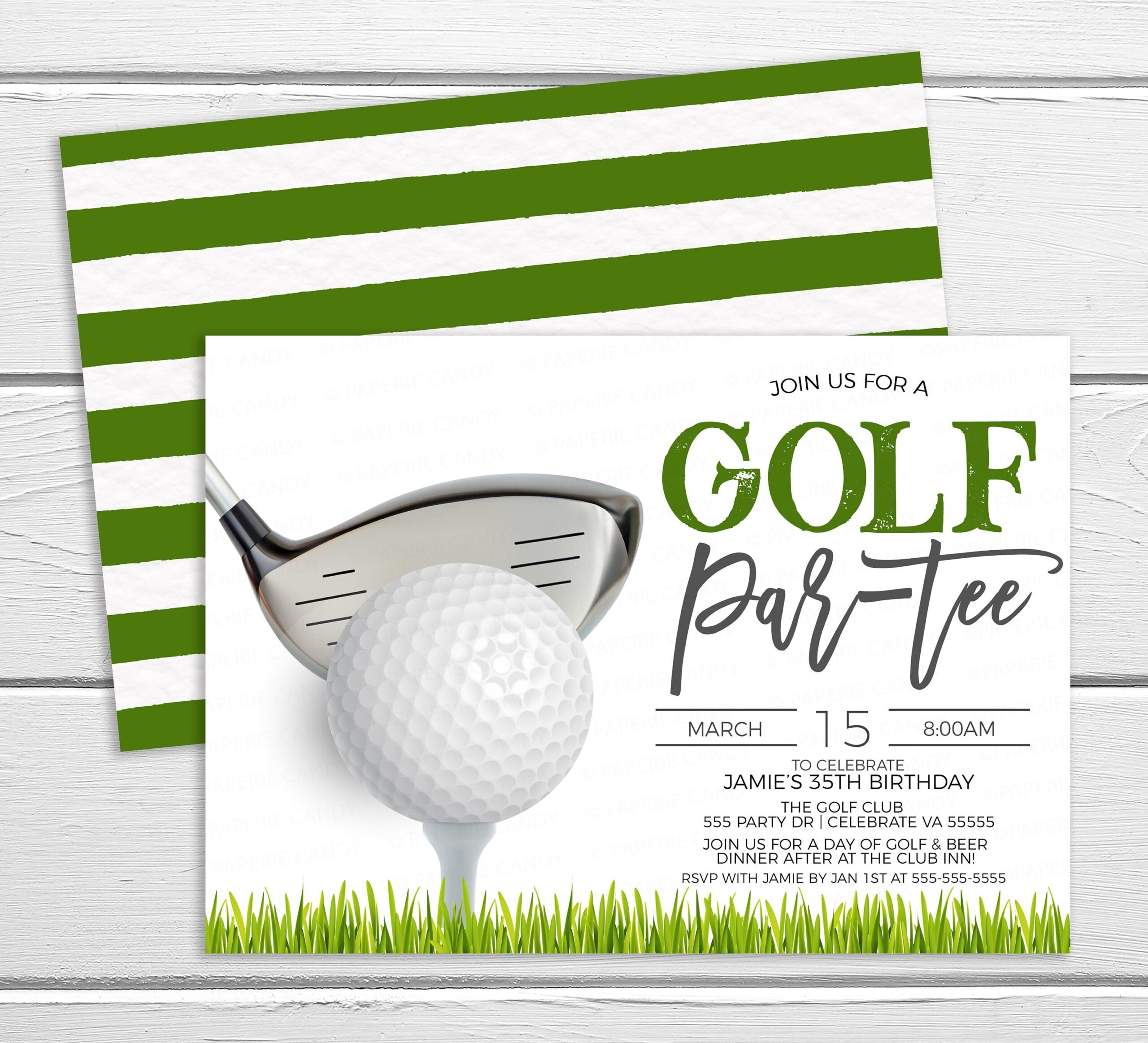 Golf Birthday Invitation Golf Invites Golf Party Golf 