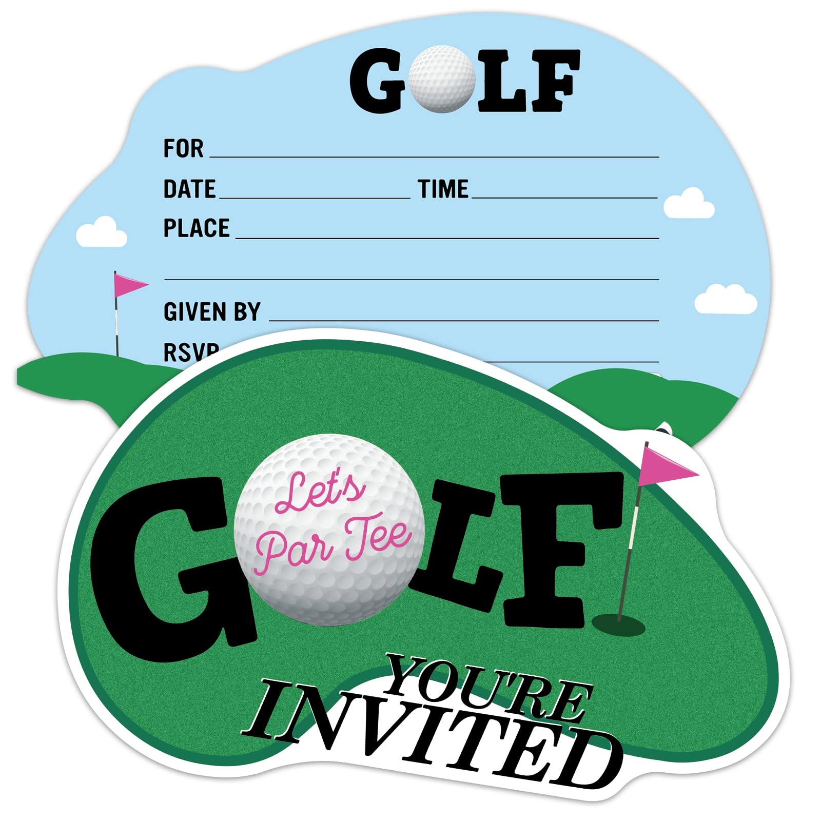 Golf Ticket Invitation Template Blue green Worksheets Library