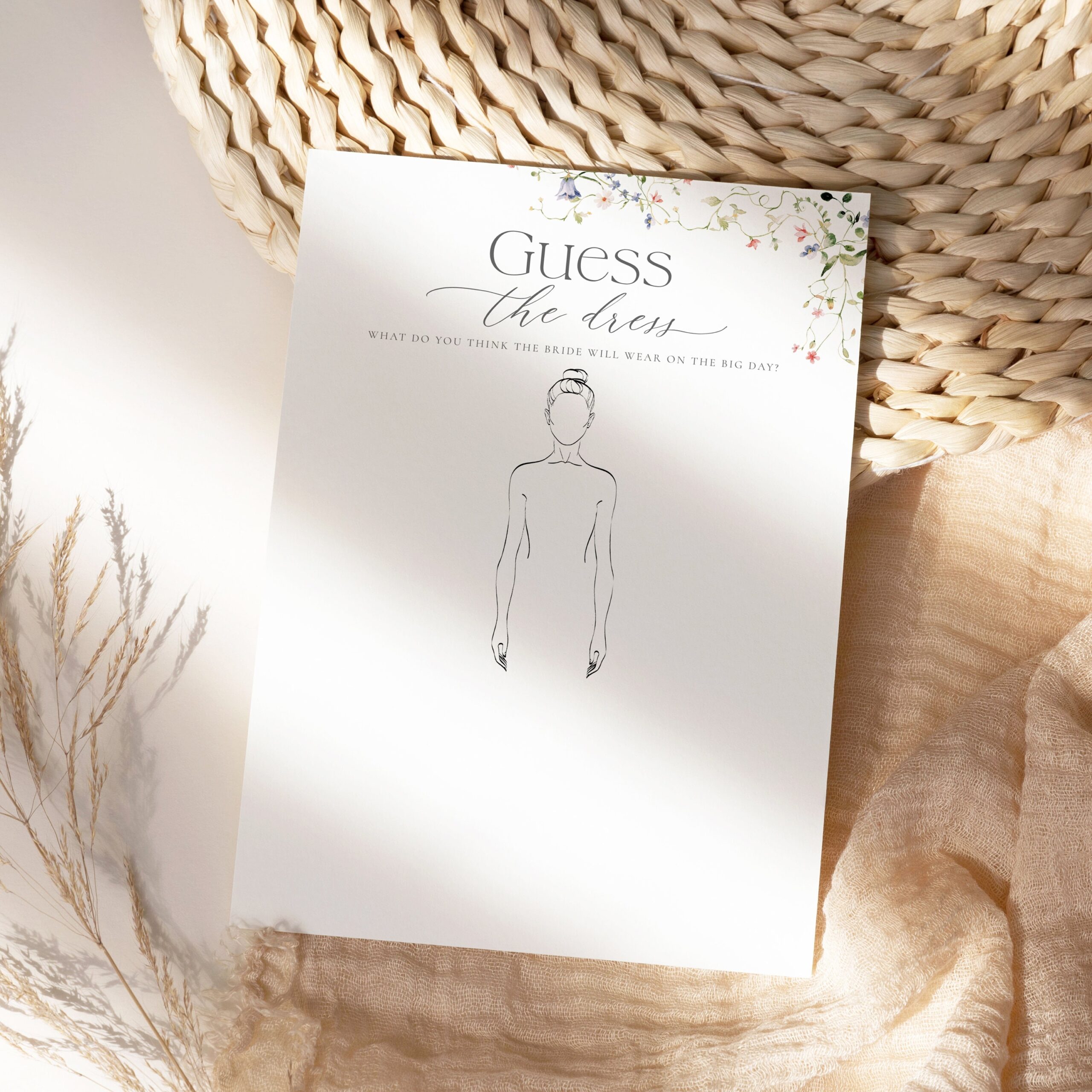Guess The Dress Bridal Shower Game Printable Wildflower Bridal Guess The Dress Bridal Shower Game Printable Wildflower Bridal