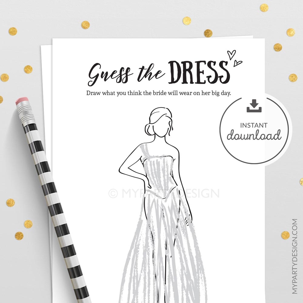 Guess The Dress Printable Game Guess The Dress Printable Game