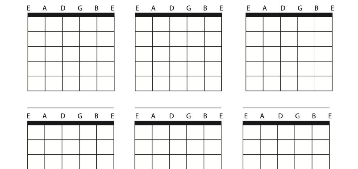 Guitar Chord Box Sheet Downloadable Template A4 Blank 6 String Etsy UK