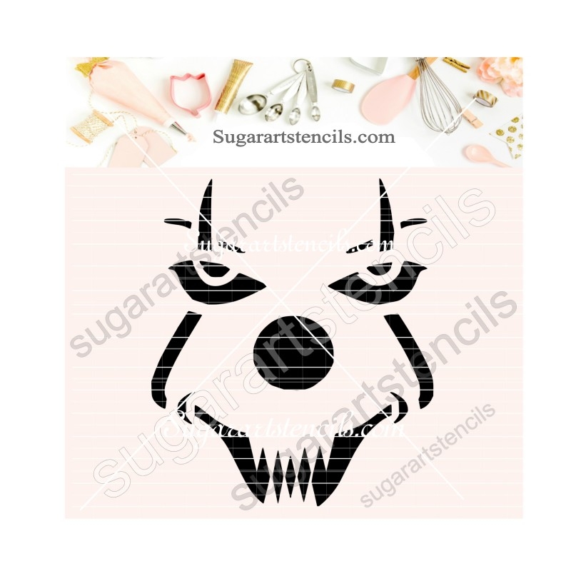 Free Printable Pennywise Stencil Free Printable Pennywise Stencil
