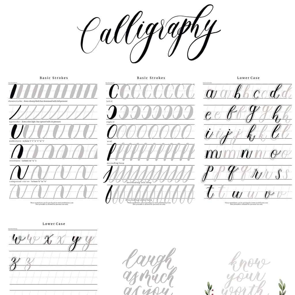 Hand Lettering Practice Worksheets New Arrivals