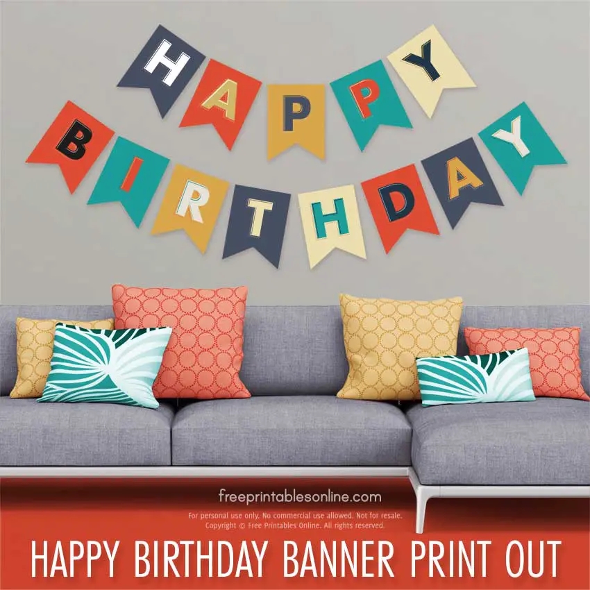 Happy Birthday Banner Print Out Free Printables Online