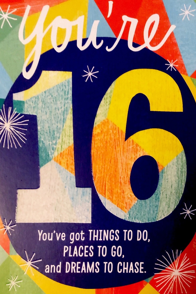 16th Birthday Card Printable Free