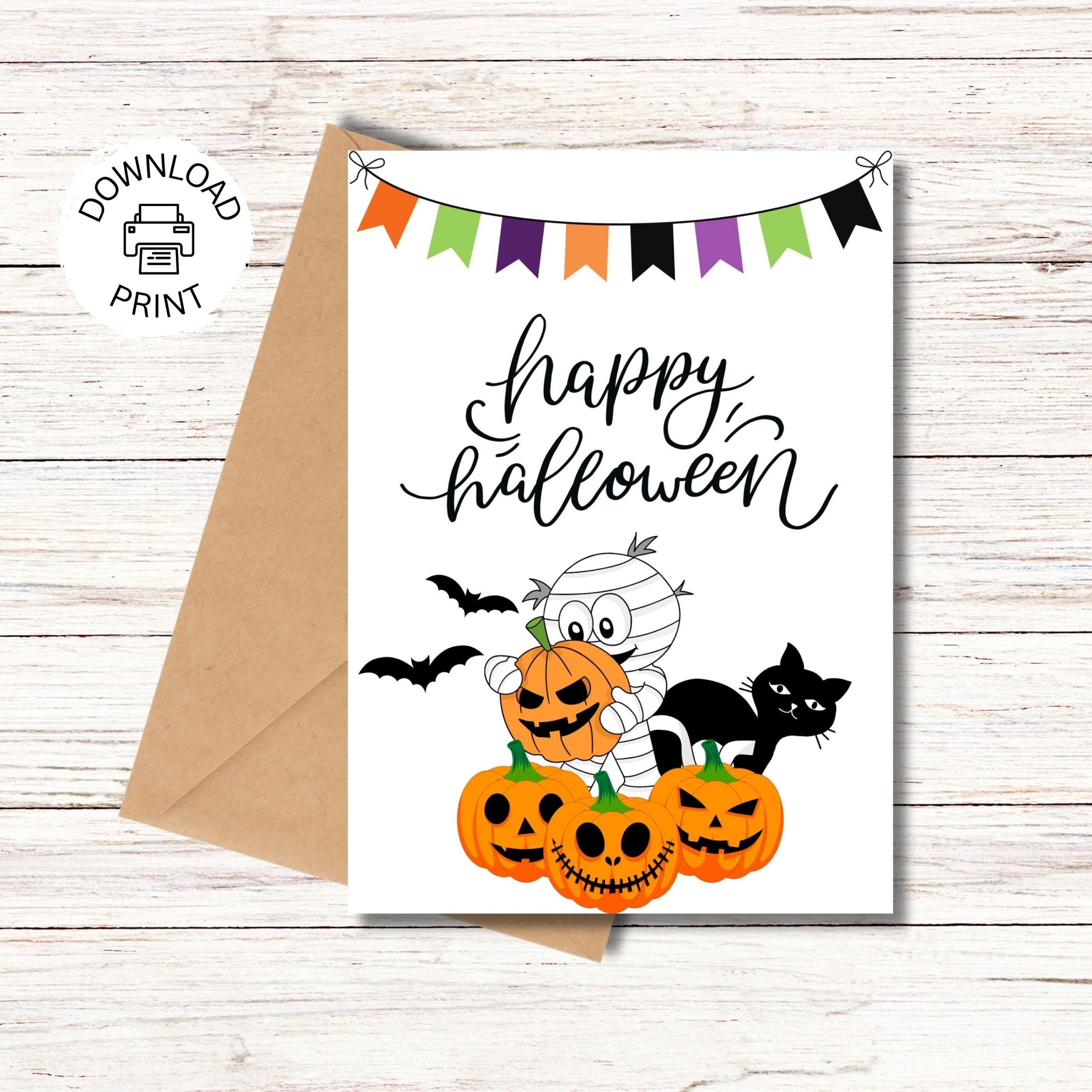 Happy Halloween Card Printable Greeting Card Spooky Halloween Printable Card Instant Download Etsy Happy Halloween Card Printable Greeting Card Spooky Halloween Printable Card Instant Download Etsy